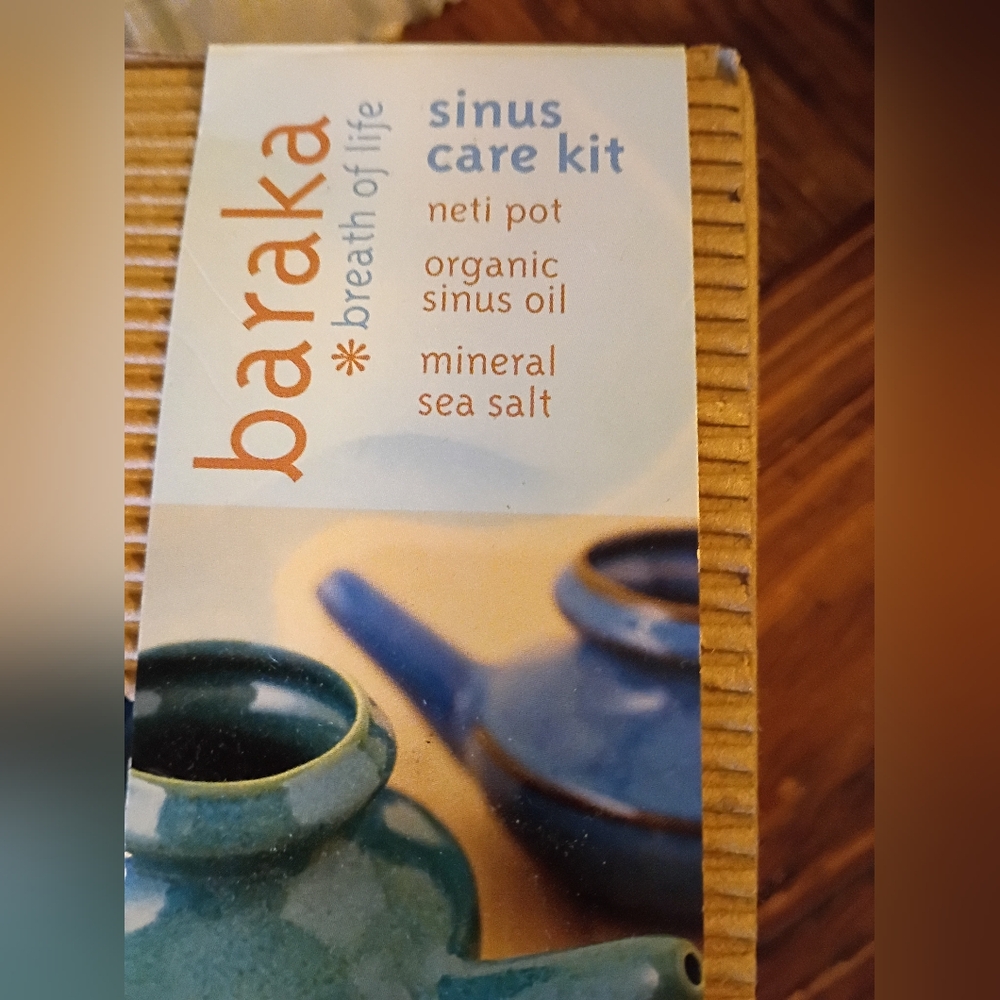 Baraka Neti Pot Kit - Snoring Saline Solution, Handcrafted Blue Ceramic Unit... - Picture 2 of 11